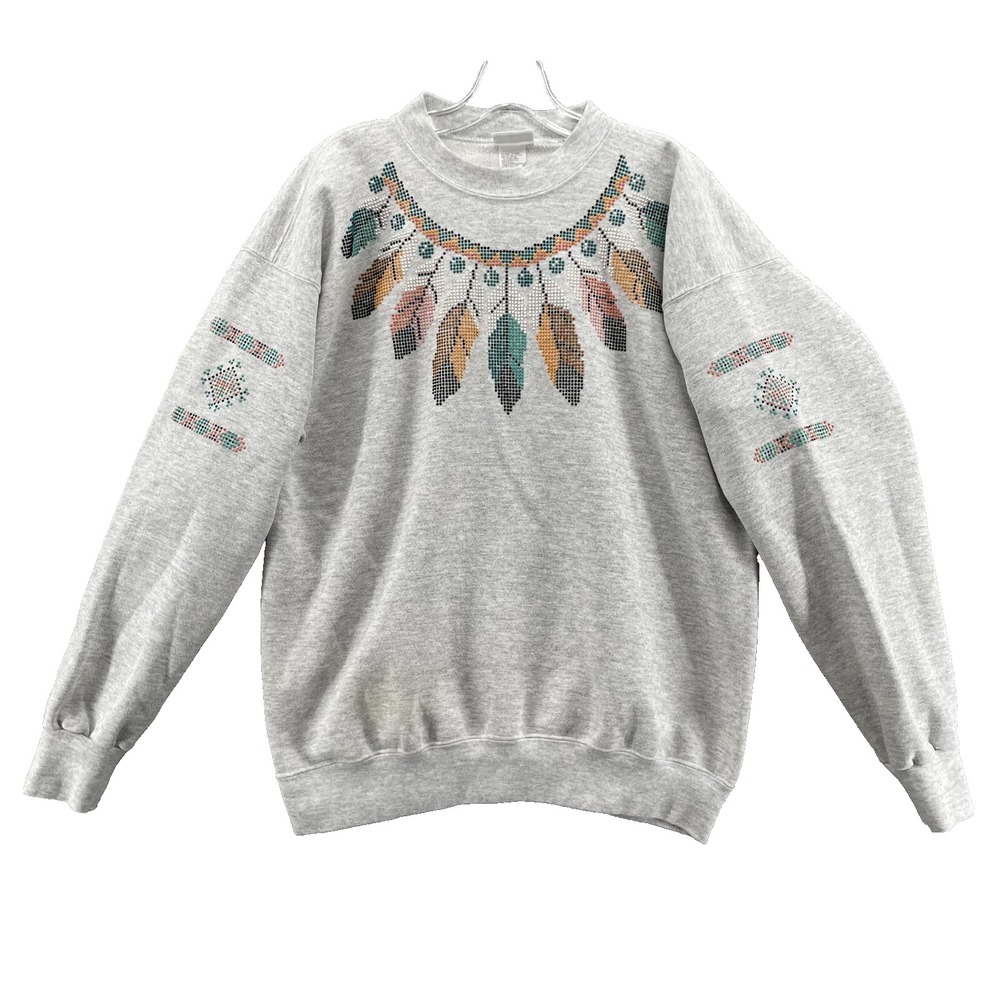 Vintage Pro Spirit Sweater Women's XL Boxy Aztec Southwestern Boho Streetwear